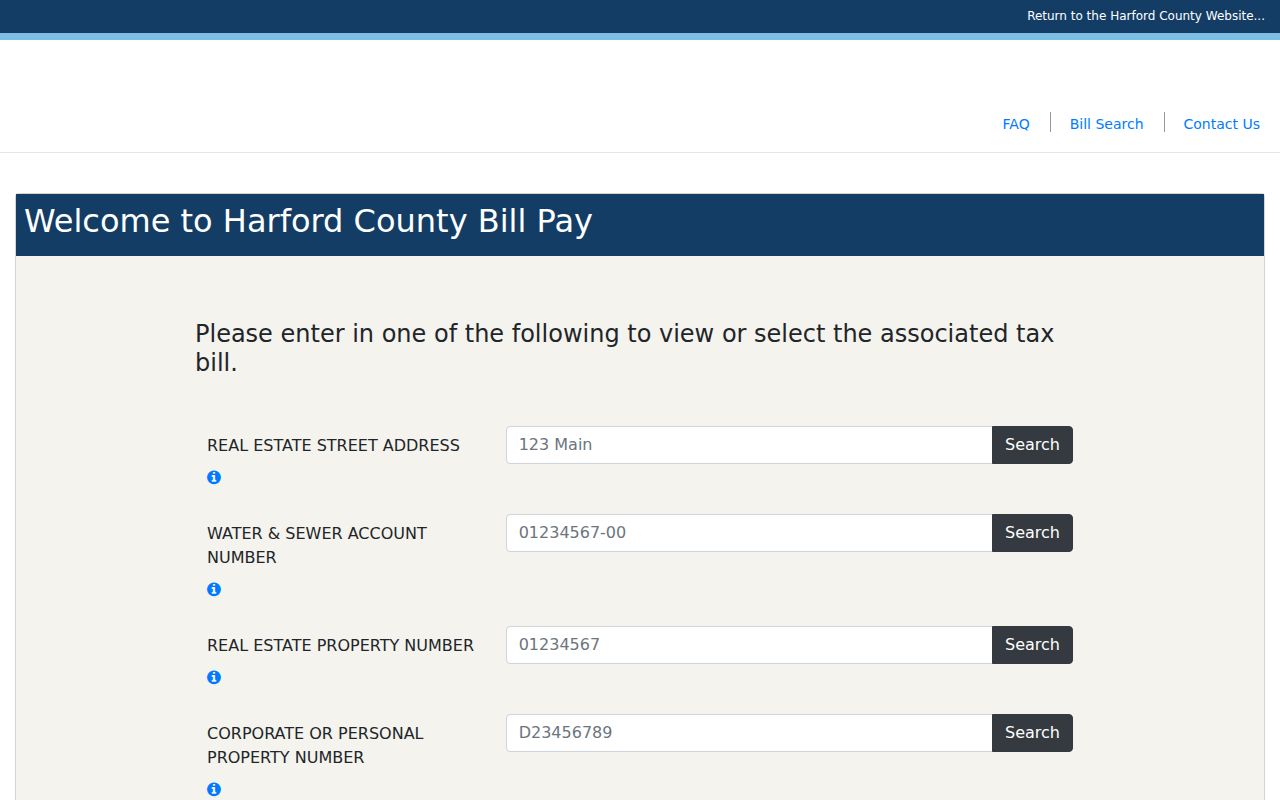 Edgewood people search using Harford property tax records